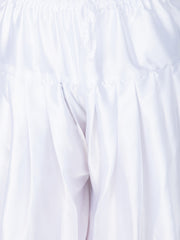 Men's White Cotton Blend Dhoti