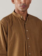 Men's Coffee Cotton Kurta