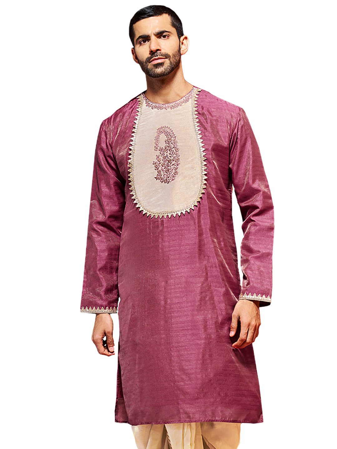 Men's Onion Silk Blend Kurta