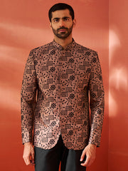 Men's Rust Silk Blend Jodhpuri