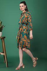 Sora Floral Printed Shirt Dress