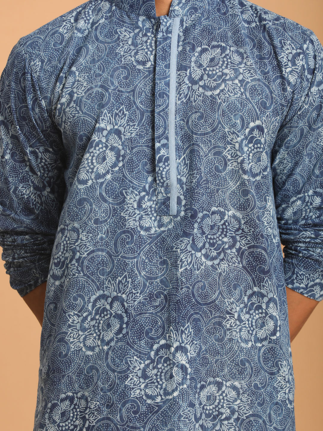 Men's Indigo Blue Cotton Kurta