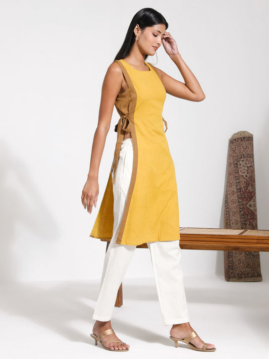 Women's Mustard Yellow Kurta Set