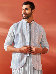 Men's Aqua - Nehru Jacket