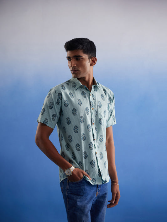 Men's Mehandi Cotton Shirt