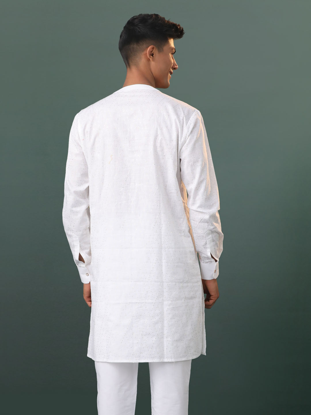 Men's White Cotton Kurta