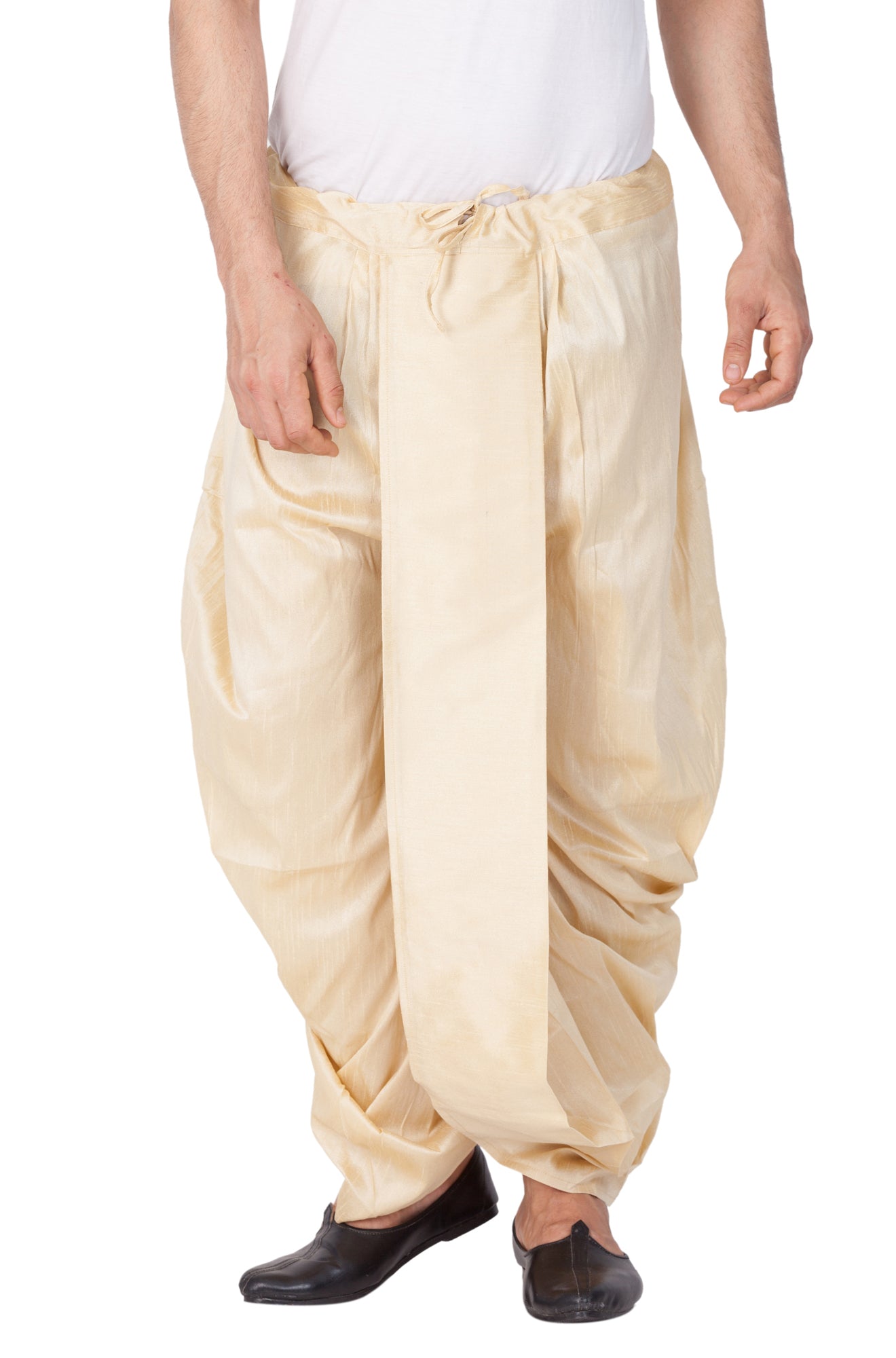 Men's Gold Silk Blend Dhoti