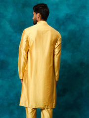 Men's Mustard Viscose Kurta