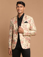 Men's Brown Silk Blend Blazer