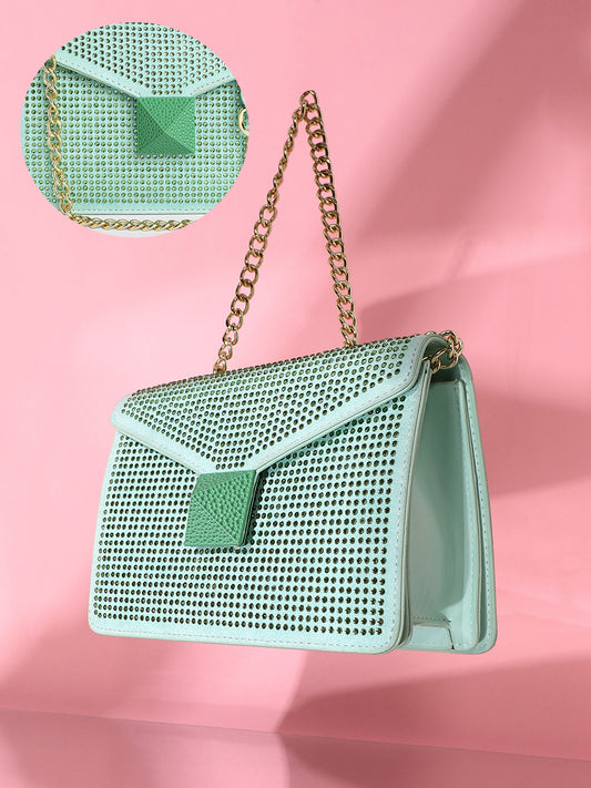 Women's The Stud Sling Bag - Mint Green