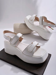 Shoetopia Comfortable  & Sporty White Sandals For Women & Girls