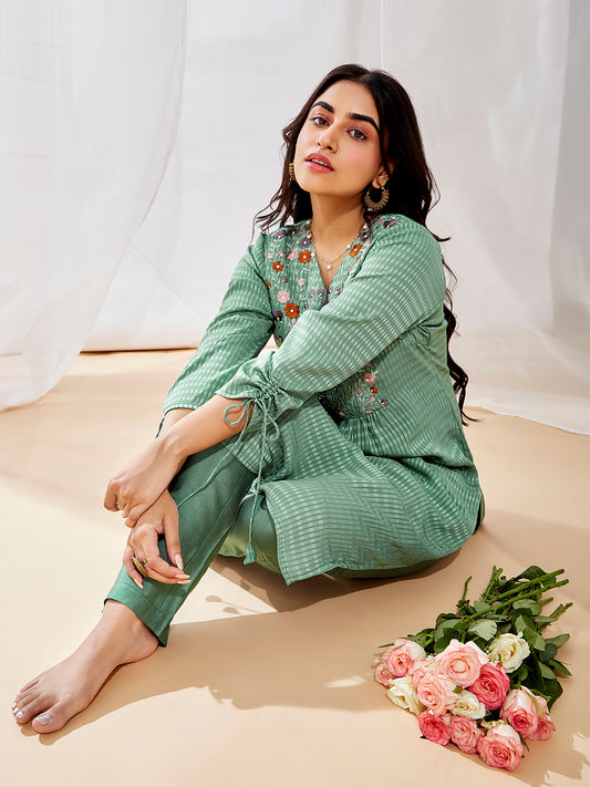 Women's Green Kurta Set