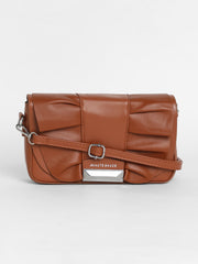 Women's The Ruched Sling Bag - Chocolate Brown