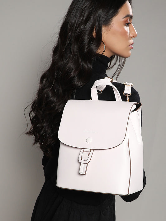 Women's The Buckle Flap Backpack - Chalk White