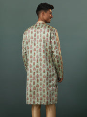 Men's Aqua Silk Blend Kurta