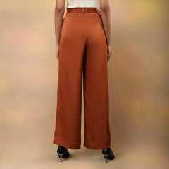 Rust Coloured Flared Pants