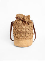 Women's The Straw Bucket Bag - Beige