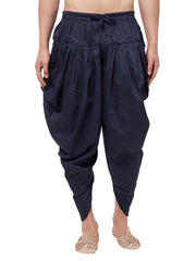 Men's Navy Blue Cowl Dhoti