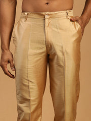 Men's Rose Gold Viscose Pant Style Pyjama