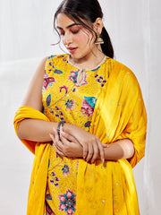 Women's Mustard Kurta Sharara Set