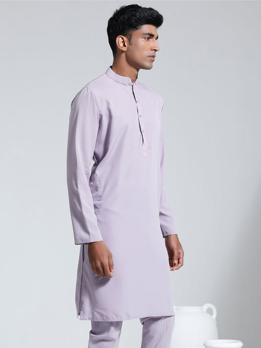 Men's Purple Crepe Kurta