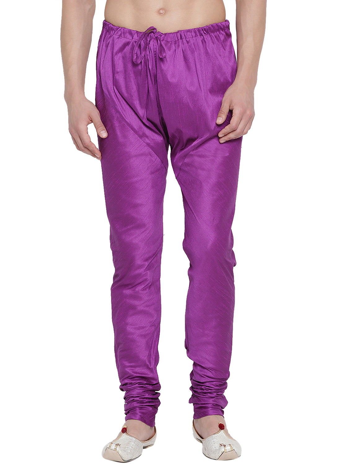 Men's Purple Silk Blend Pyjama