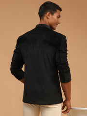 Men's Black Velvet Jodhpuri