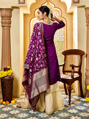 Women's Purple Kurta Set