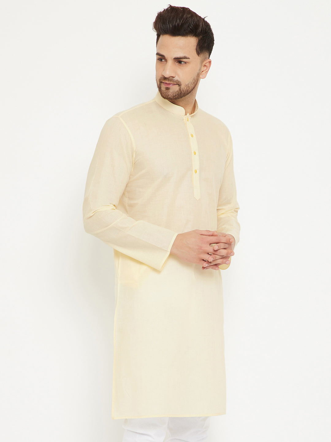 Men's Cream Cotton Kurta