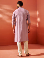 Men's Onion Chanderi Kurta And Pyjama Set