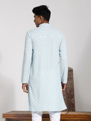 Men's Aqua Rayon Kurta