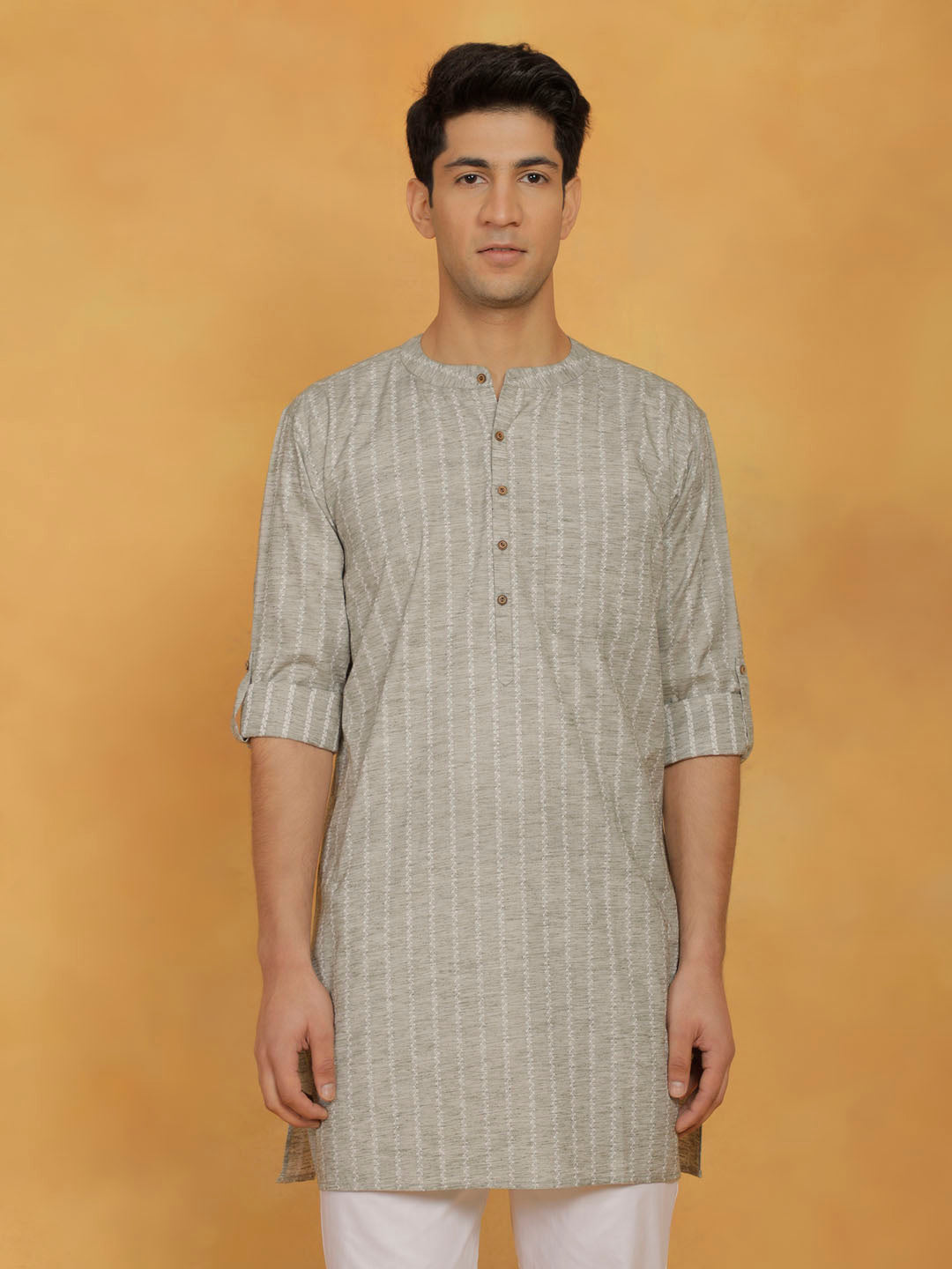 Men's Green Cotton Kurta