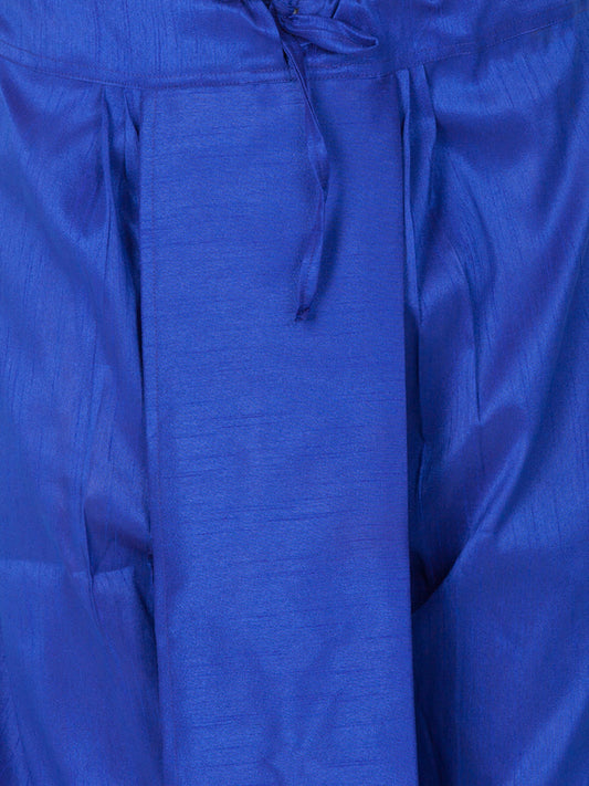 Men's Blue Silk Blend Dhoti