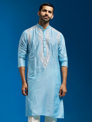 Men's Aqua Viscose Kurta