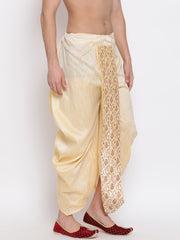 Men's Gold Silk Blend Dhoti