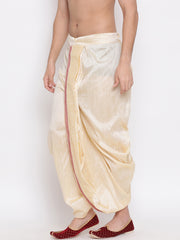 Men's Gold Silk Blend Dhoti