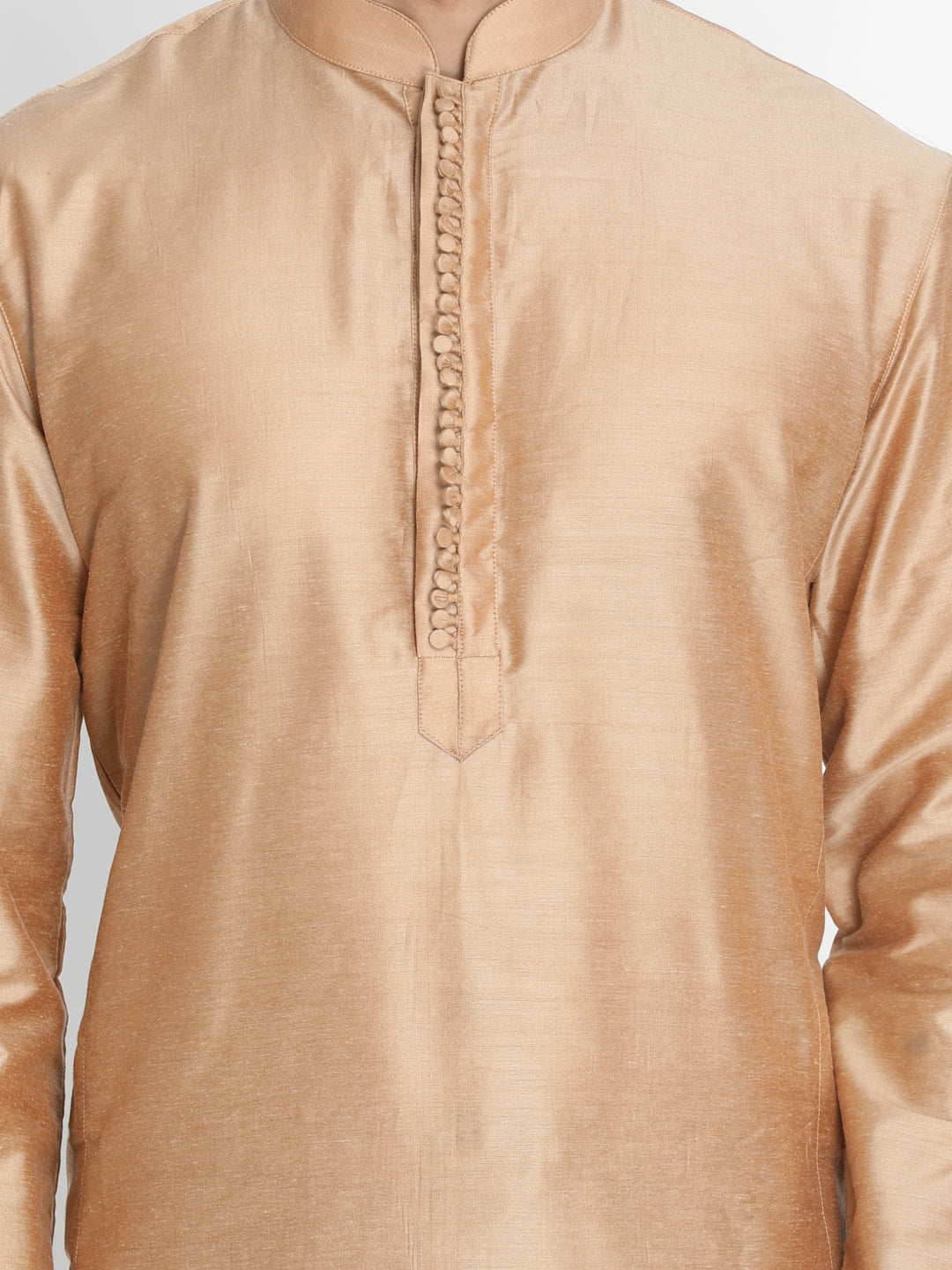 Men's Gold Cotton Blend Kurta