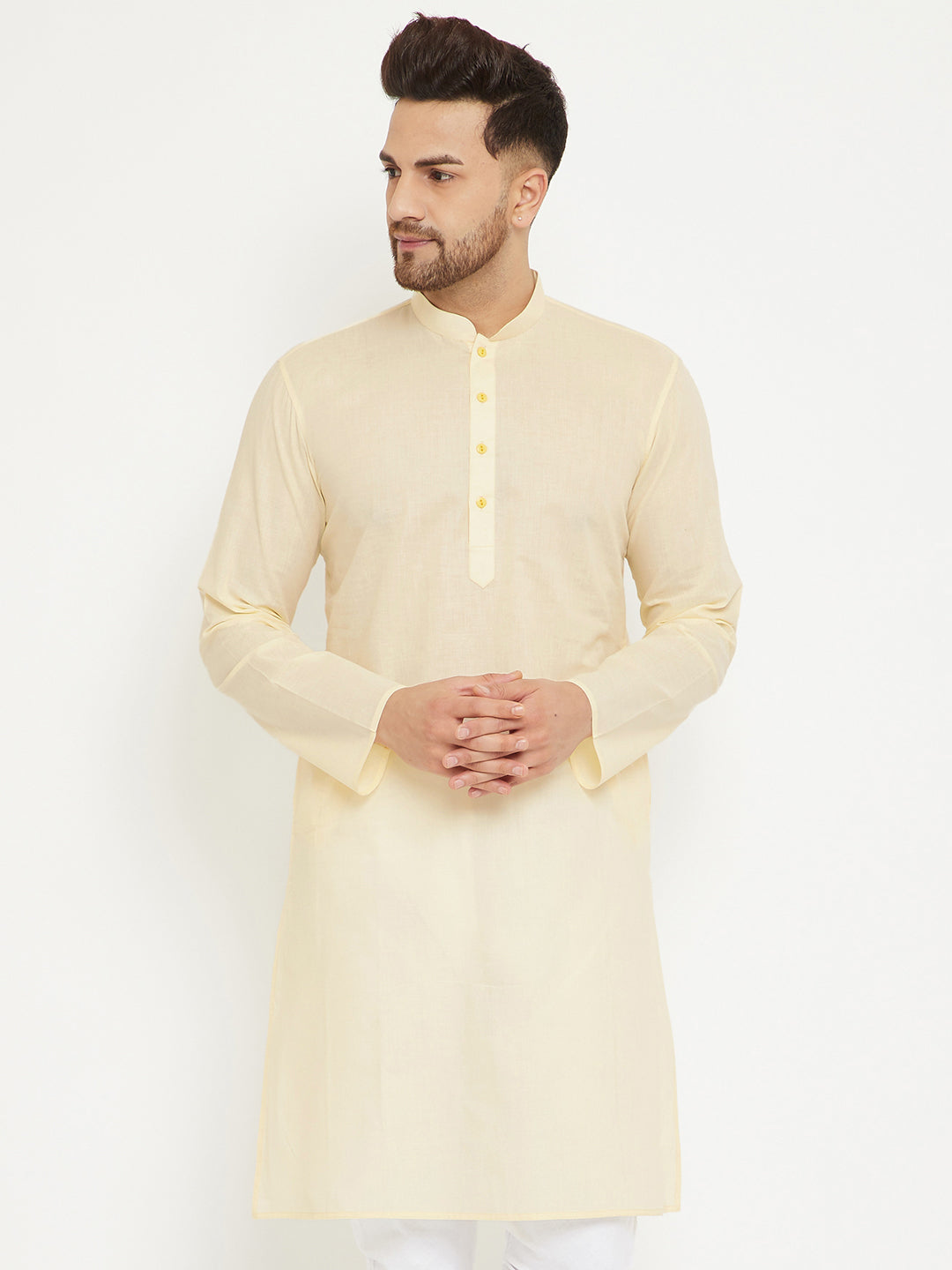 Men's Cream Cotton Kurta