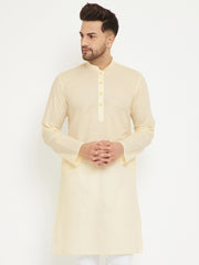 Men's Cream Cotton Kurta