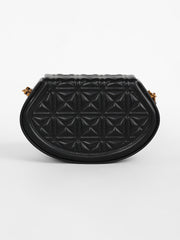 Women's The Quilted Curve Sling Bag - Midnight Black