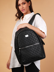 Women's The Checkered Curve Backpack - Onyx Black