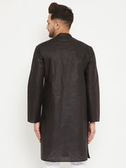 Men's Black Cotton Kurta