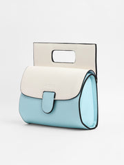 Women's The Envelope Hand Bag - Powder Blue & Ivory White