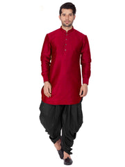 Men's Black Cotton Blend Dhoti