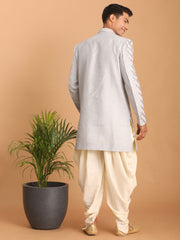 Men's Aqua Silk Blend Sherwani Set