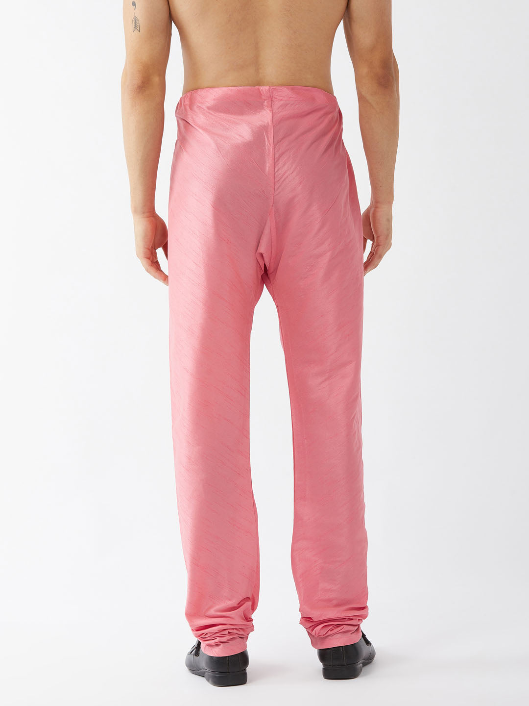 Men's Pink Silk Blend Pyjama