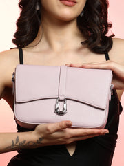 Women's The Hanging Buckle Sling Bag - Nude Pink