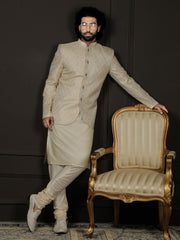 Men's Gold Silk Blend Jodhpuri