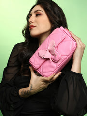 Women's The Quilted Butterfly Shoulder Bag - Barbie Pink