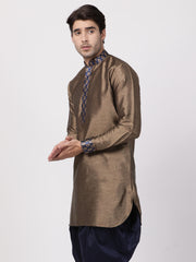 Men's Bronze Silk Blend Kurta